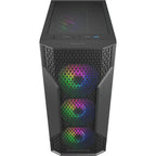 Cougar MX110 RGB Mid Tower ATX Computer Case, 4x120mm Fixed RGB Fans, Up To 240mm AIO Radiator Or 158mm Air Cooler, Up To 305mm GPU, 2x2.5in SSD Plus 2x3.5in HDD