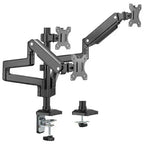 MXG BMA-36 Triple Montior Pole Mounted Premium Aluminum Spring-Assisted Monitor Arm