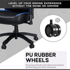 AndaSeat Luna Large Gaming Chair for Adults | Black/Blue | Folding Recliner Seat | AD18-48-BS-PV