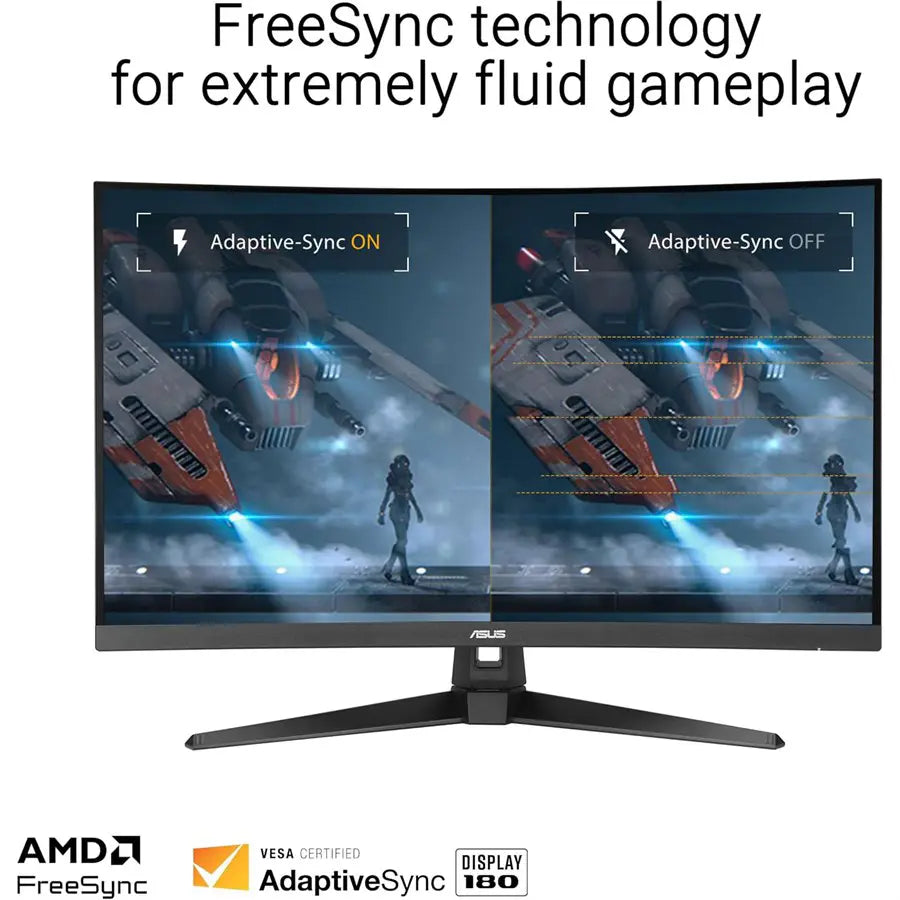 Asus TUF Gaming VG32WQ3B Curved Gaming Monitor 31.5" Fast VA 1500R QHD 1440P (2560x1440) 0.5ms 180Hz HDR10 AMD FreeSync
