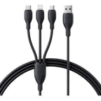 Baseus Ultra-Fast One-for Three Fast Charging Cable USB-A to M+L+C 3.5A 1.3m Cosmic Black | P10376303121-00