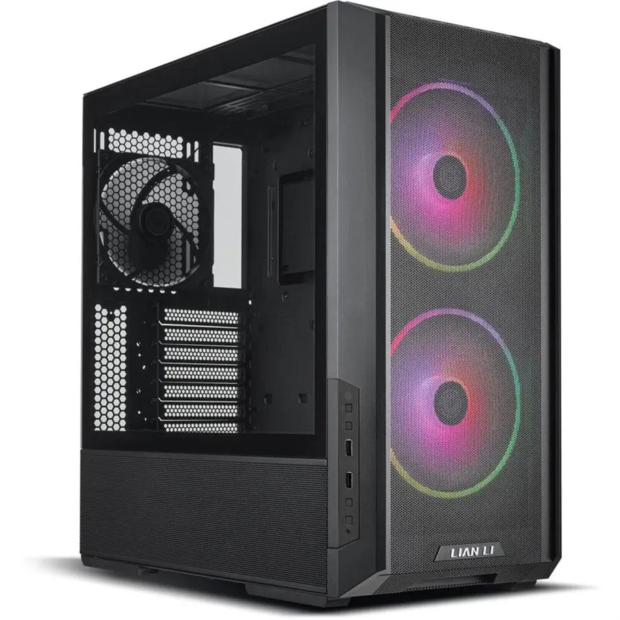 Lian Li Lancool 216 RGB Tempered Glass Black Steel E-ATX Mid Tower Case, 2x 160mm PWM Fans, 360mm Radiator Support