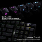 Asus Rog Strix Scope II 96 RX Wireless Gaming Keyboard, Tri-Mode Connectivity, 96% Compact Layout, ROG RX Optical Switches, RGB, Black