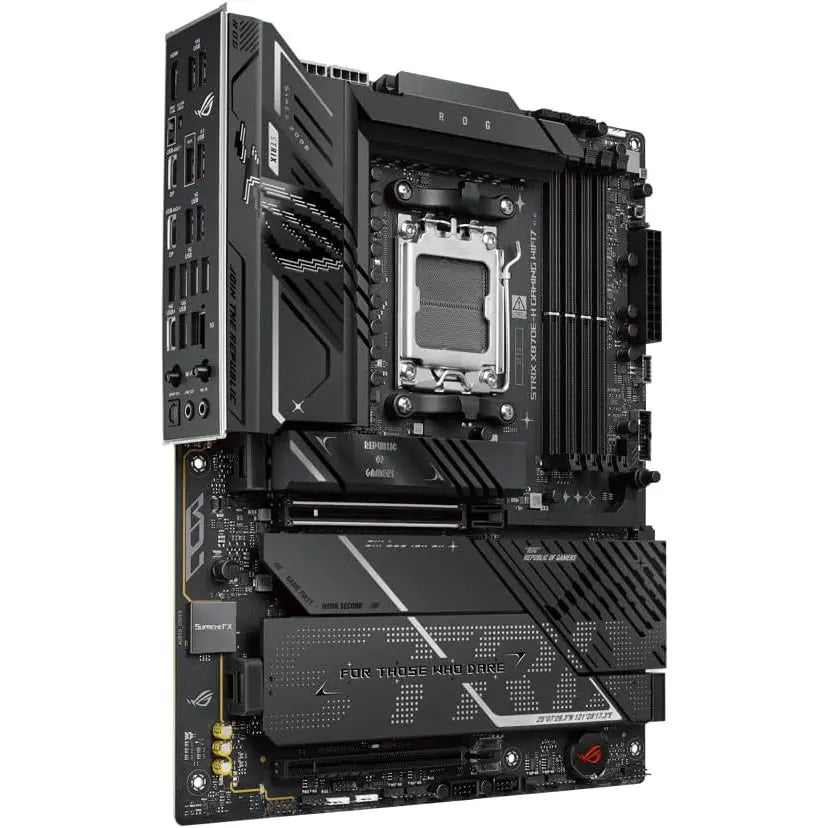 ASUS ROG Strix X870E-H Gaming WIFI7 AMD AM5 ATX Motherboard, 16+2+1 80A Power Stages, DDR5 AEMP, 4x M.2, PCIe5.0, Dual USB4, USB10Gbps Type-C, Q-Release