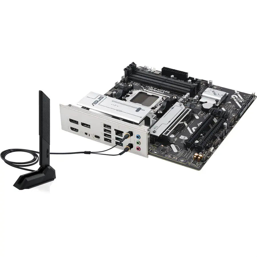 Asus PRIME B840M-A WIFI-CSM AMD mATX Motherboard DDR5 WiFi 6E Aura Sync - AMD AM5 Socket - Advanced AI Ready