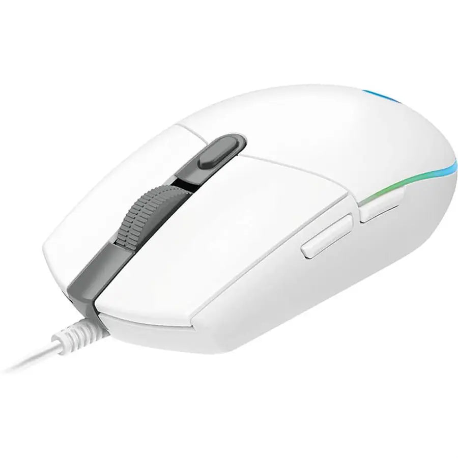 Logitech G203 LIGHTSYNC Gaming Mouse Customizable RGB, 6 Programmable Buttons, 8k DPI Sensor, Lightweight, White 910-005797