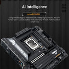 Asus TUF Gaming B860M-Plus WiFi Motherboard, LGA1851, Intel B860, mATX, DDR5 256GB 8800+MT/s, 3x M.2, Wi-Fi 7, Realtek 2.5Gb Ethernet