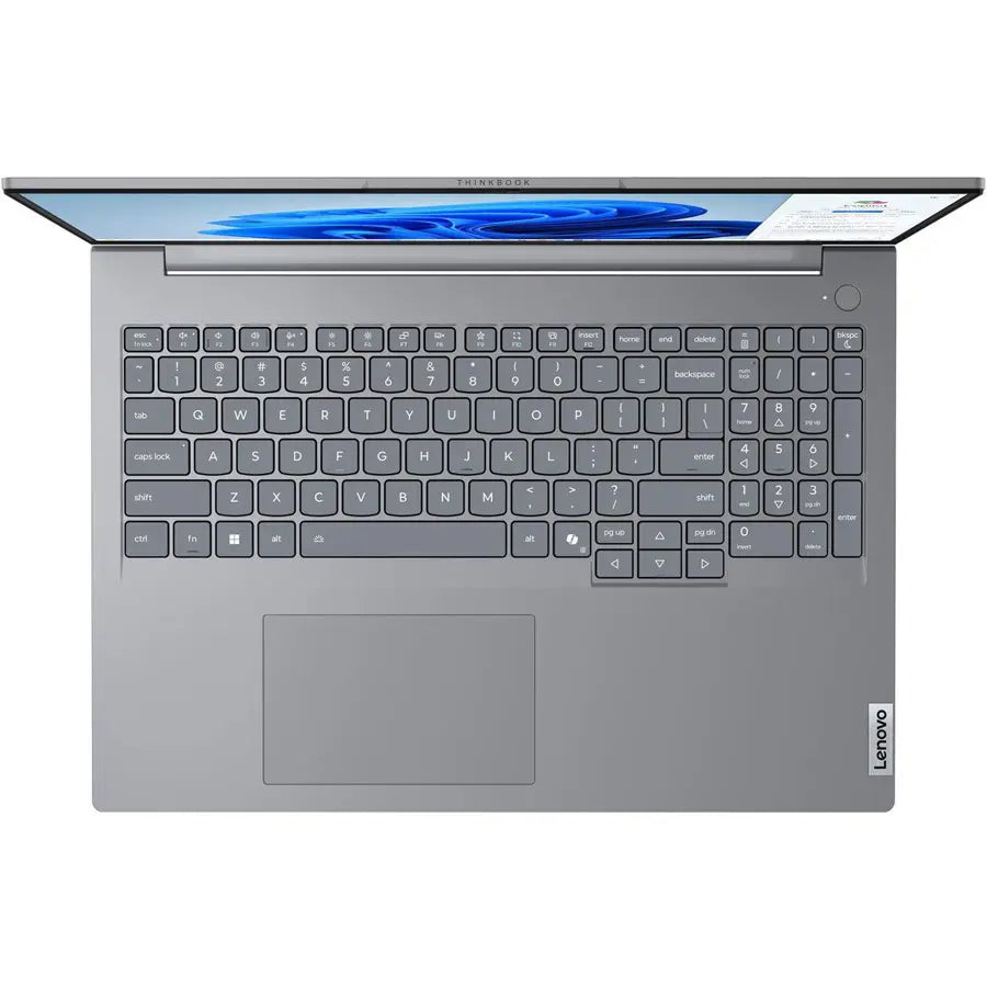 Lenovo ThinkBook 16 Gen 8 Laptop Intel Core Ultra 7 255H, 16" WUXGA IPS, 16GB DDR5-5600, 512GB SSD, Integrated Intel Arc Graphics, Backlit Keyboard, Fingerprint Reader, FHD Camera, Wi-Fi 6E, Arctic Grey