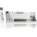 ATTACK SHARK X68 MAX HE Wired Rapid Trigger Mechanical TKL Gaming Keyboard, Full Aluminum CNC, Hall Effect Magnetic Switch, RGB Backlit, 8K Polling, 0.005mm Accuracy, NKRO, Starlight White