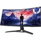 Lenovo Legion R34w-30 Gaming Monitor, 34-inch VA Curved, 3440 x 1440 WQHD, 180Hz, 0.5ms MPRT, AMD FreeSync Premium, HDR10, 1500R, 2x3W Speakers, Black