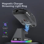 ATTACK SHARK X6 Tri-Mode Gaming Mouse With Charging Dock, 26000 DPI, PixArt PAW3395 Sensor, 49g Superlight, 200 Hours Battery, Ergonomic Design, Black