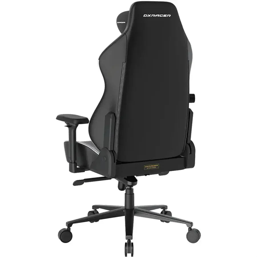 Dxracer CRAFT Series Cloud Comfort Gaming Chair, CloudSense Layered Sponge, Zero-Pressure Headrest, 2D Lumbar Support, 4D Armrests, 15° Rocking, Black White, Plus/XL