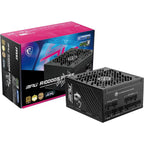 MSI MPG A1000GS PCIe5 Fully Modular Gaming 1000W Power Supply, 80 PLUS Gold, Dual 12V-2x6 Cables, Server-Grade 105C Capacitors, ATX 3.1 and PCIe 5.1 Ready, Low-Noise