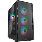 Cougar AIRFACE PURE RGB Mid Tower Case - Compact ATX, Ventilation-Optimized Perforated Panel, Black
