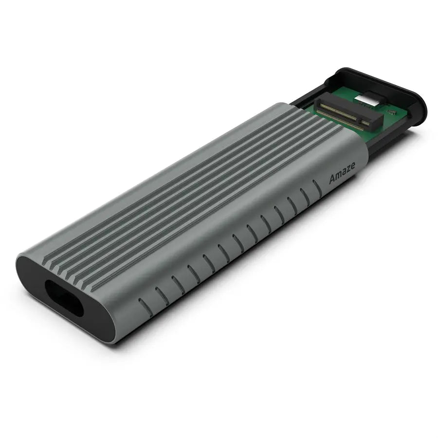 Amaze A225 Prime Edition M.2 NVMe + NGFF SSD Enclosure 10Gbps, Aluminum Alloy, Tool-Free