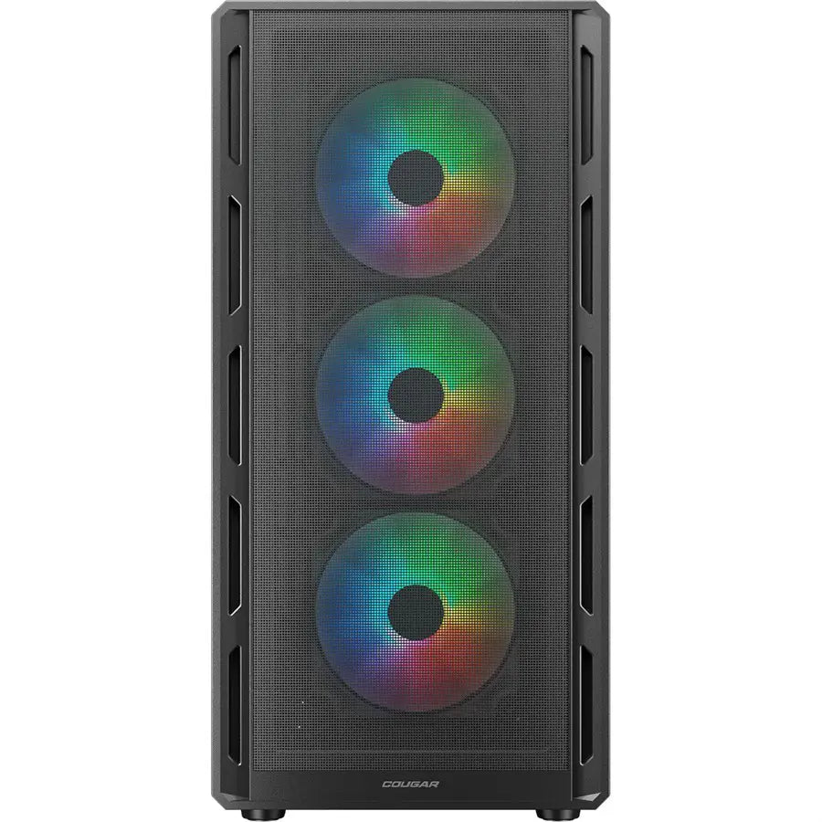 Cougar AIRFACE PURE RGB Mid Tower Case - Compact ATX, Ventilation-Optimized Perforated Panel, Black