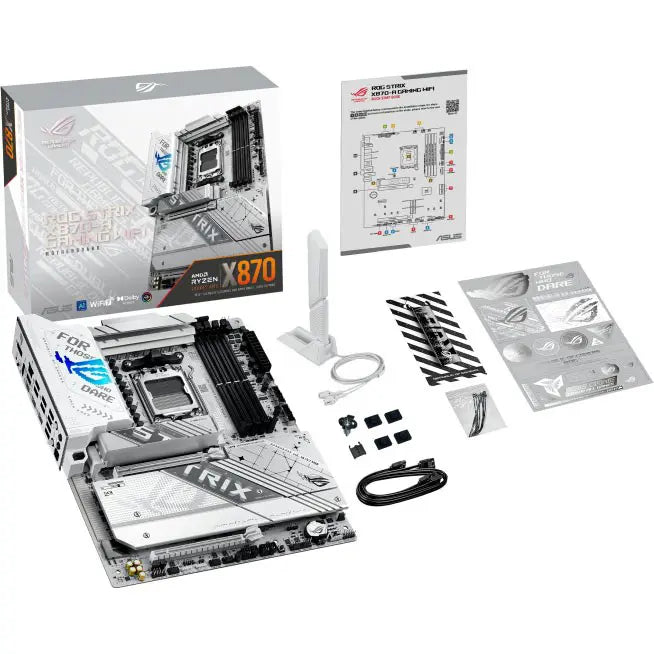 Asus ROG STRIX X870-A GAMING WIFI AMD AM5 Motherboard WiFi 7 USB 4 DDR5 AI Overclocking Aura Sync RGB