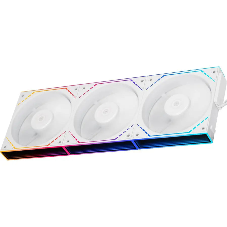 Thermalright TL-M12QW X3 120mm ARGB PWM Case Fan 3-Pack, 2000RPM, High Airflow, Dual Infinity Mirror Lighting, White
