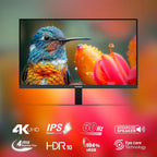ViewSonic VA2708-4K-MHD 27in 4K UHD Monitor, IPS, HDR10, 60Hz, 4ms, Dual HDMI, DisplayPort, Built-in Speakers