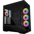 Lian Li Vector V100 ATX Mid-Tower PC Case, Black, Dual 4mm Tempered Glass Panels, ARGB Lighting, Supports ITX M-ATX ATX E-ATX, Up To 9 Fans, 360mm Radiator, GPU Support Bracket