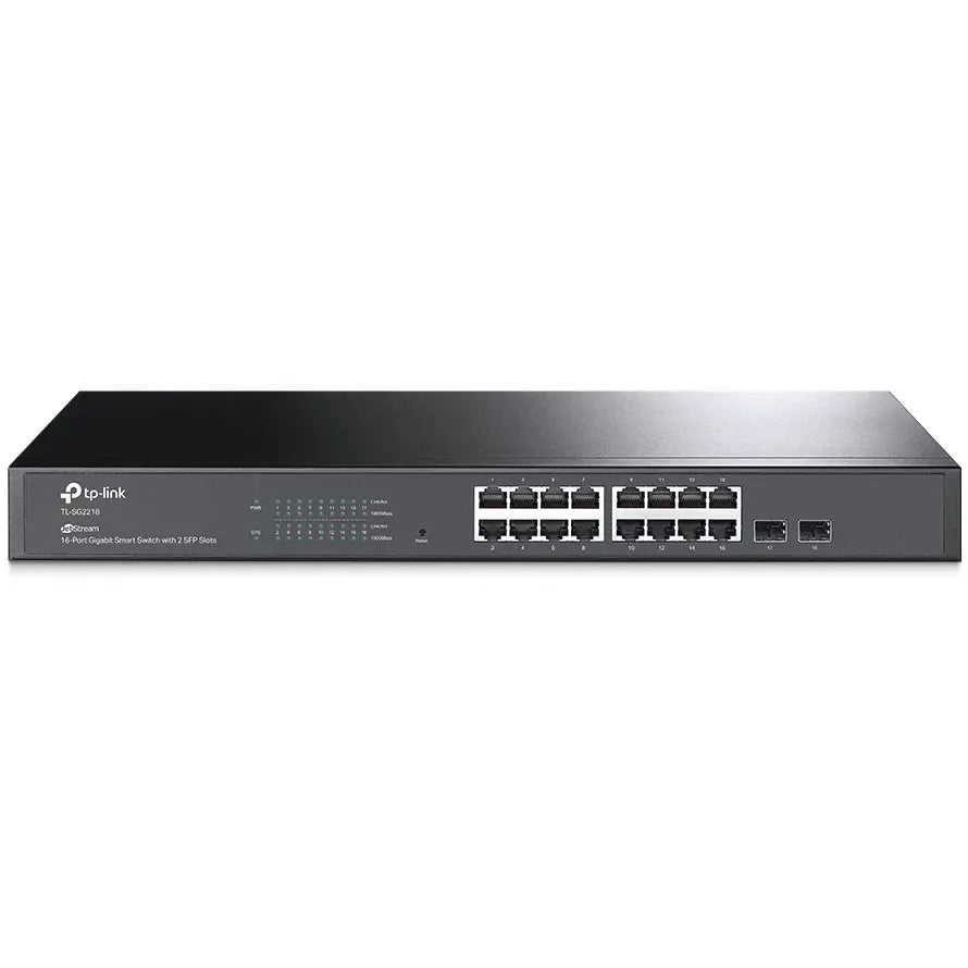 TP-Link TL-SG2218 JetStream 16-Port Gigabit Smart Switch, 2 SFP Slots, Omada SDN Integrated, L2/L3/L4 QoS, Static Routing