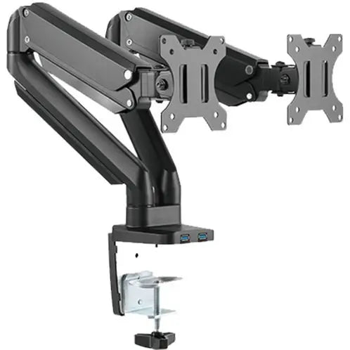 Twisted Minds TM-26-C012U Dual Monitor Aluminum Slim Mechanical Spring USB Monitor Arm, Dual Mount Options, Detachable VESA Plate, Built-In Spring Gauge, USB3.0 Ports