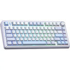 AULA F75 75% Wireless Mechanical Keyboard, Greywood V3 Hot-Swap Switches, RGB Backlit, Gasket Structure, 2.4GHz Bluetooth 5.0 USB Type-C, 4000mAh Battery, Blue