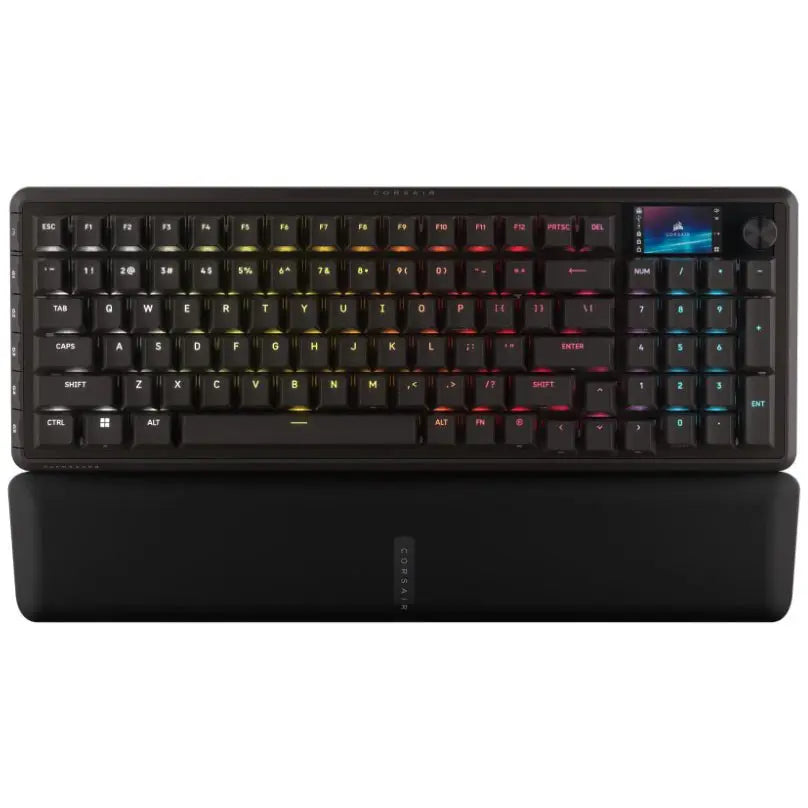 Corsair Vanguard 96 Mechanical Gaming Keyboard, 96% Layout, MLX Plasma Linear Switches, 8000Hz Polling, LCD Display, Virtual Stream Deck G-Keys, FlashTap SOCD, Black