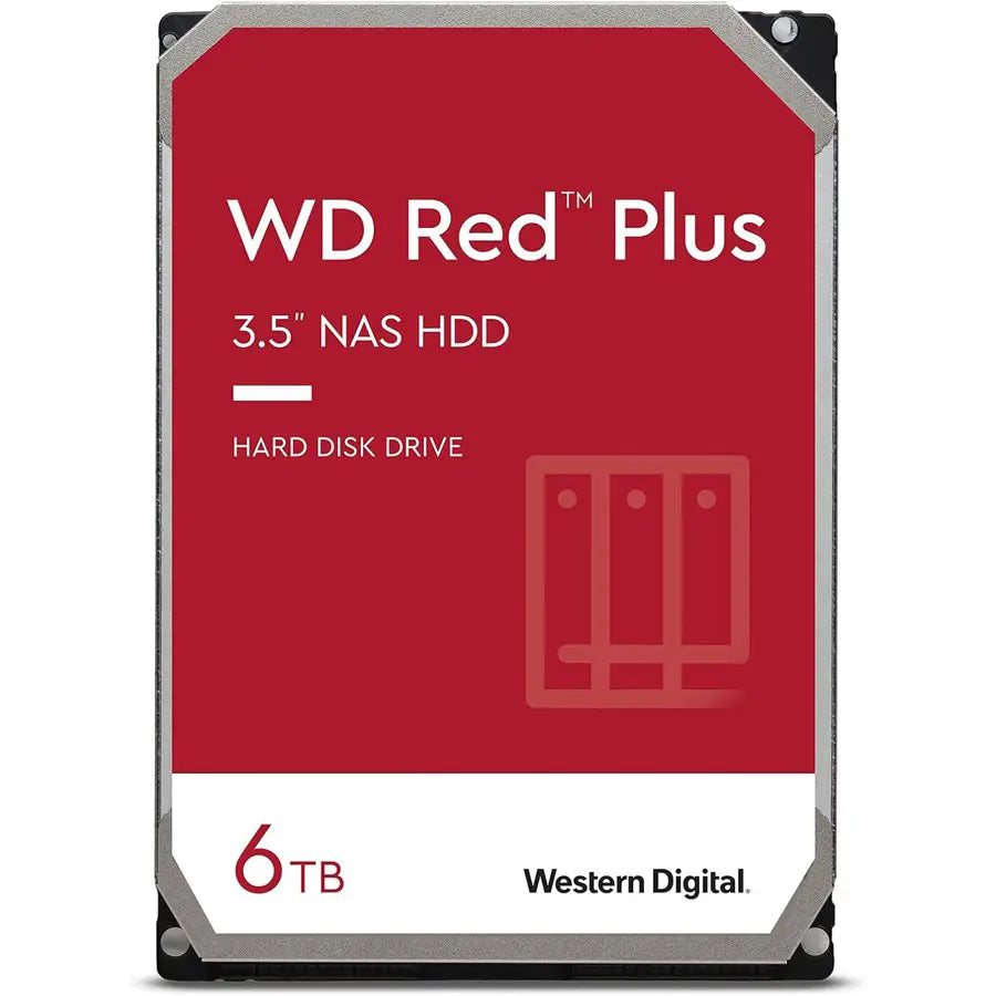 Western Digital WD Red Plus NAS Internal Hard Drive HDD 6TB 5400RPM SATA 6Gb/s 256MB Cache 3.5 Inch WD60EFPX