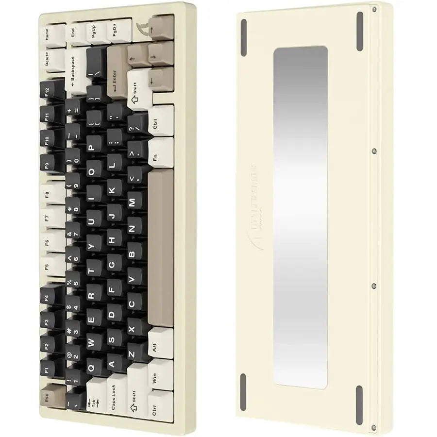 Attack Shark X75 Aluminum CNC Wireless Mechanical Gaming Keyboard, Tri-Mode Connectivity, CNC 6063 Aluminum, PCB-Gaskets Mount, Dynamic ARGB Lighting, Grey