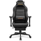 Cougar Explore Neo Gold Gaming Chair - Premium PVC Leather, Head & Lumbar Support, Reclining 90°-155°, Retractable Footrest, Adjustable Armrests