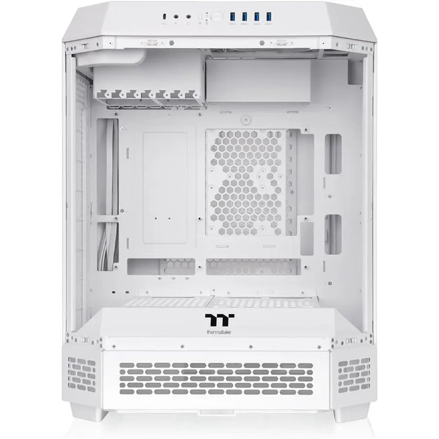 Thermaltake Tower 600 Snow Mid-Tower ATX Case, 3 Tempered Glass Panels, Hidden-Connector Motherboard Support, Rotational PCI-e Slots, White