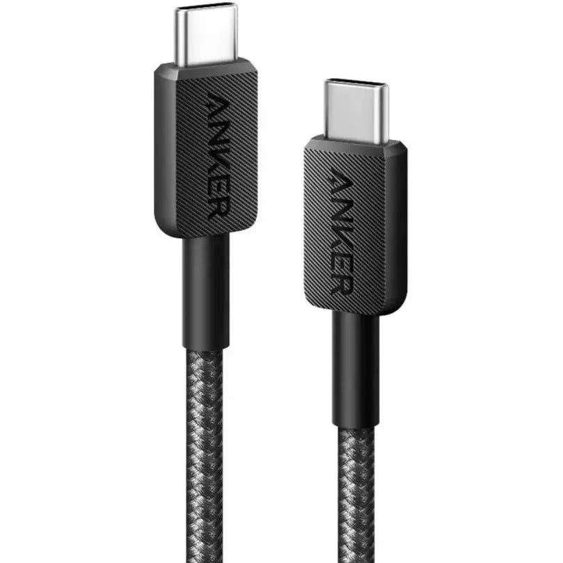 Anker 322 USB-C To USB-C Cable, 3ft Braided 60W Max Charging, Black