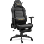 Cougar Explore Neo Gold Gaming Chair - Premium PVC Leather, Head & Lumbar Support, Reclining 90°-155°, Retractable Footrest, Adjustable Armrests