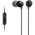 Sony MDR-EX15AP Headphones In-Ear Earbud with Smartphone Control with Mic Black