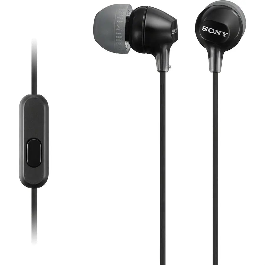 Sony MDR-EX15AP Headphones In-Ear Earbud with Smartphone Control with Mic Black