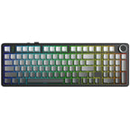Aula F99 PRO Wireless 3-in-1 Mechanical Gaming Keyboard, Side-Engraved Keycaps, 8000mAh Battery, Rotary Knob, Gradient Gray, Nimbus Switch, Gasket