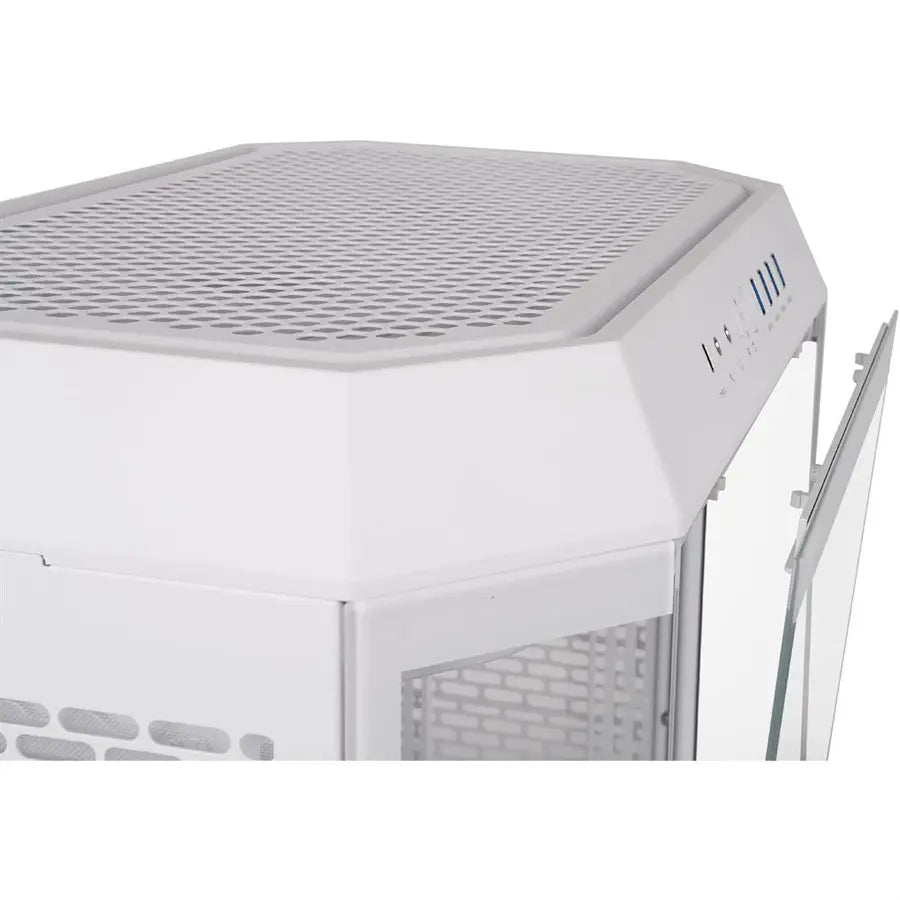 Thermaltake Tower 600 Snow Mid-Tower ATX Case, 3 Tempered Glass Panels, Hidden-Connector Motherboard Support, Rotational PCI-e Slots, White
