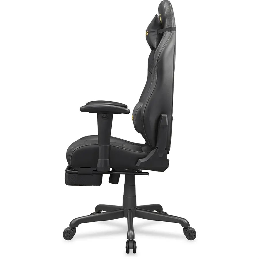 Cougar Explore Neo Gold Gaming Chair - Premium PVC Leather, Head & Lumbar Support, Reclining 90°-155°, Retractable Footrest, Adjustable Armrests