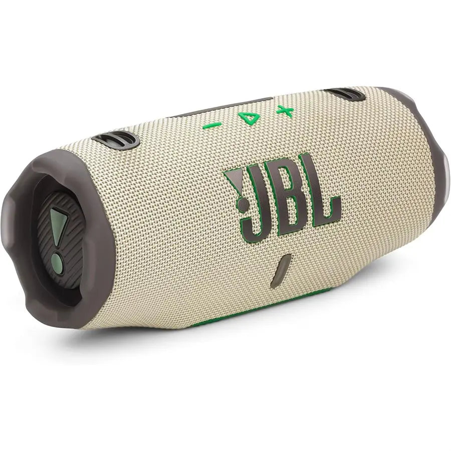 JBL Charge 6 Bluetooth Speaker Sand JBLCHARGE6SAND, AI Sound Boost, 30W Woofer, 15W Tweeter, Up To 28 Hours Playtime, Auracast Multi-Speaker
