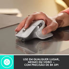 Logitech MX Master 3S Wireless Performance Mouse 8K DPI, MagSpeed Scrolling, Quiet Clicks, Ergo Design, USB-C, Bluetooth, Chrome-Pale Grey 910-006562