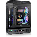 Thermaltake Tower 600 Mid Tower ATX Case, 3 Tempered Glass Panels, Hidden-Connector Motherboard Support, Rotational PCIe Slots, Black, CA-1Z1-00M1WN-00