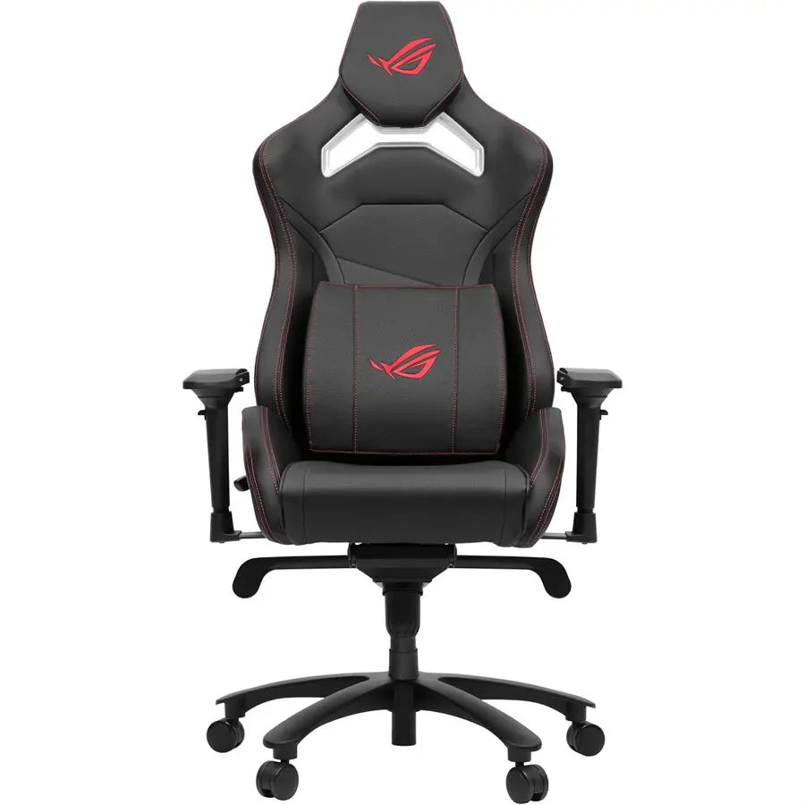Asus ROG Chariot X Core Gaming Chair, Racing Style, Adjustable Headrest, Memory-Foam Lumbar Support, 4D Armrests, 155 Degree Recline, Premium PU Leather, Black