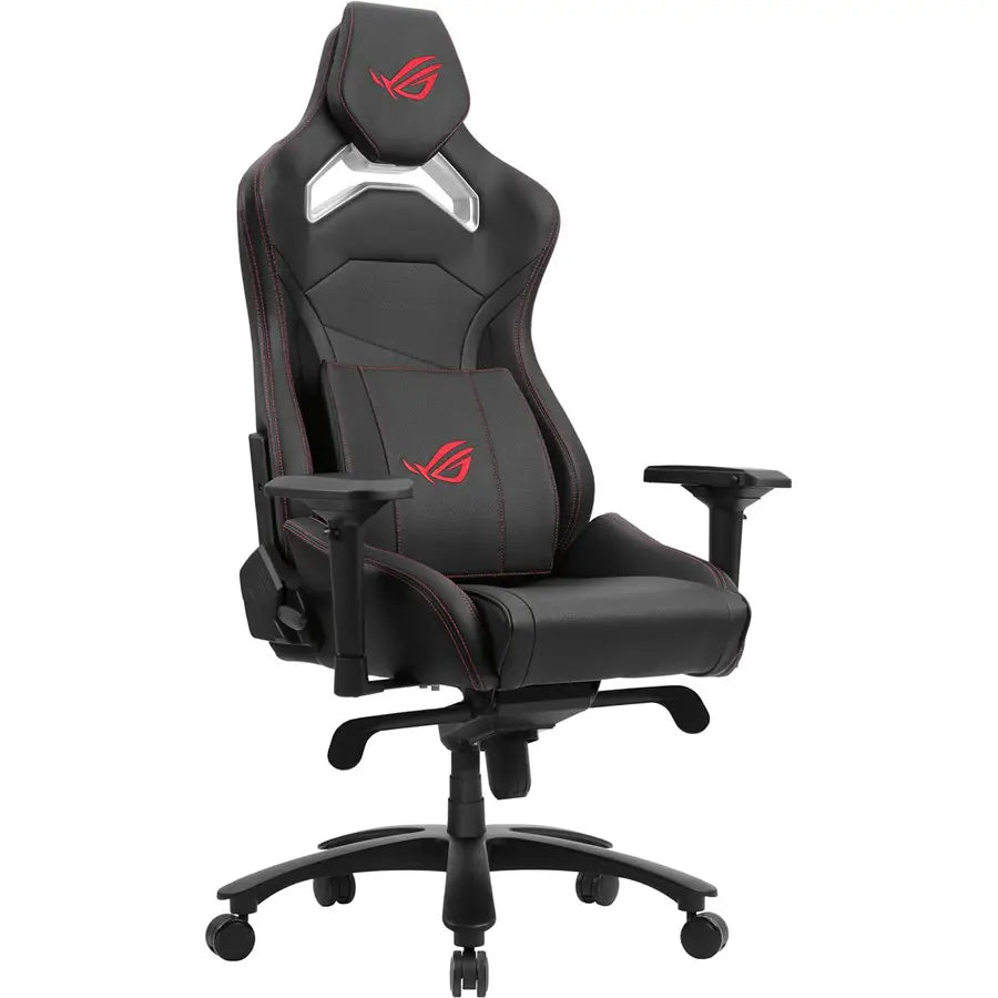 Asus ROG Chariot X Core Gaming Chair, Racing Style, Adjustable Headrest, Memory-Foam Lumbar Support, 4D Armrests, 155 Degree Recline, Premium PU Leather, Black