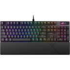 Asus Rog Strix Scope II X Mechanical Gaming Keyboard, Wired USB, 100% Full-Size, Hot Swappable ROG NX Snow V2 Linear Switches, PBT Keycaps, RGB, Black