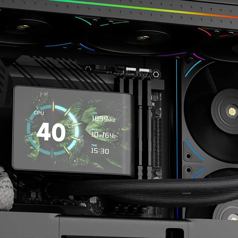 Thermalright Wonder Vision 360 UB ARGB Black Liquid CPU Cooler – 6.67" Curved 3D Screen, 2K Resolution, 2150RPM TL-UB36 Fans, Intel LGA1700/1851, AMD AM4/AM5