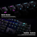 Asus Rog Strix Scope II X Mechanical Gaming Keyboard, Wired USB, 100% Full-Size, Hot Swappable ROG NX Snow V2 Linear Switches, PBT Keycaps, RGB, Black