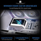 Thermalright Wonder Vision 360 UB ARGB White Liquid CPU Cooler – 6.67' 3D Curved AMOLED Screen, 2K 60Hz Display, Triple 2150RPM Fans, Intel LGA1851/1700, AMD AM4/AM5