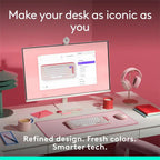 Logitech POP ICON KEYS Compact Wireless Keyboard | 920-013085, Rose Off White English