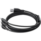 Baseus Ultra-Fast One-for Three Fast Charging Cable USB-A to M+L+C 3.5A 1.3m Cosmic Black | P10376303121-00